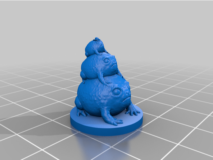 Frosch Totem saculdash 3d print model - Mito3D