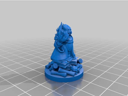 dungeon master 80's cartoon gnome wizard fireball psychicrhino 3d print model - Mito3D