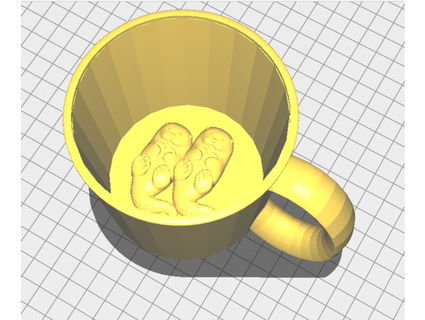 cuddling otters mug look inside nanolyna 3d print model - Mito3D