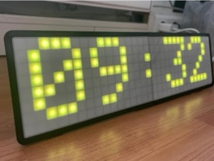 retro clock using neomatrix esp8266 thescrewlooseguy 3d print model - Mito3D