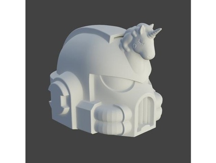 bkgcode - space marine unicorn helmet 3d print model - Mito3D