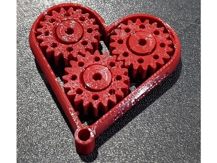 valentine geared heart ksw3 3d print model - Mito3D