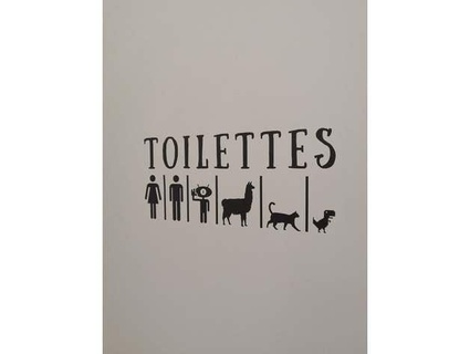 stickers toilet room pour toilettes ludo lbc 3d print model - Mito3D