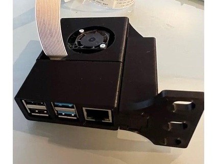 frambuesa pi estante montar poe ventilador cámara ambicioso basura 3d print model - Mito3D