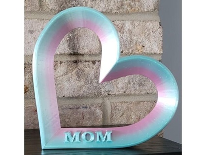 gros cœur statue maman Homme glaces 3d print model - Mito3D