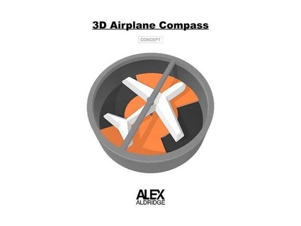 3d airplane compass concept alexaldridge 3d print model - Mito3D