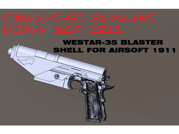 westar 35 1911 blaster Concha dungeon resources 3D print model - Mito3D