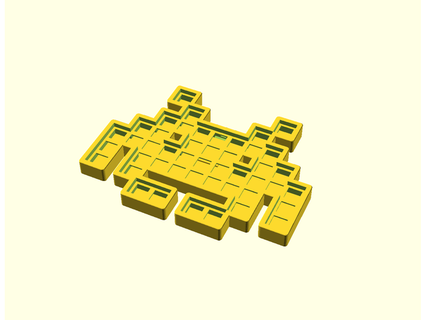 spazio invasori macro tastiera martasano 3d print model - Mito3D