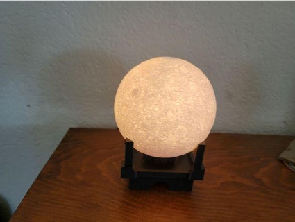 Luna lampada base 4 piedi 3d print model - Mito3D