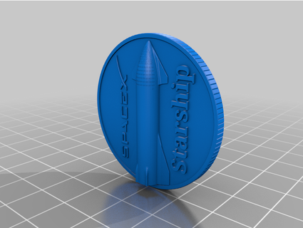 occupare Marte moneta esecrist50 3d print model - Mito3D