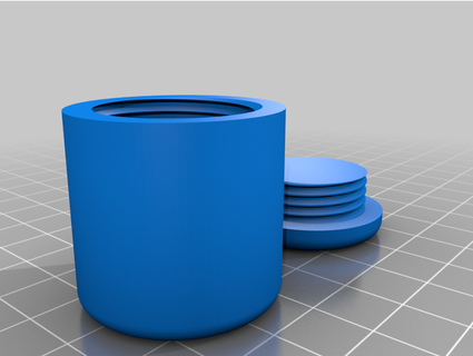 small screw top container yupyip 3d print model - Mito3D