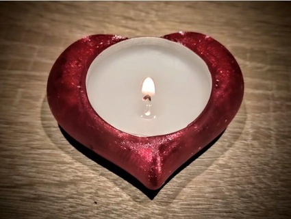 ar tea light candle love heart arek r1 3d print model - Mito3D