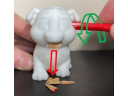 niko dog pencil sharpener peter-metcalfe 3d print model - Mito3D