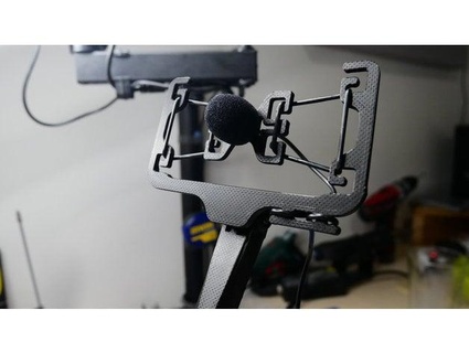 dnl lavalier microphone choc monter pop filtre support 3d print model - Mito3D