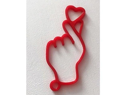 heart fingers keychain ostap167 3d print model - Mito3D