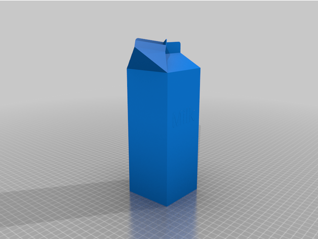 Papier Milch Behälter öffnen geschlossen toter Wal 3D print model - Mito3D