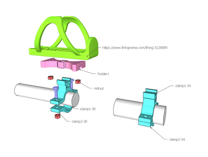 bisiklet Su şişe Kulp destek garson 3d print model - Mito3D