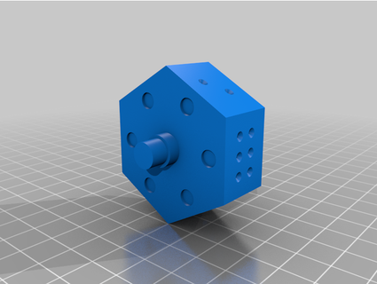rotating dice - redesigned ludman005 3d print model - Mito3D