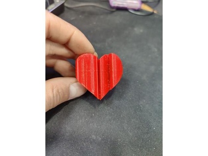 text flip love heart figure emudem 3d print model - Mito3D