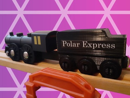 polar express wooden railway tender dean finder 3d print model - Mito3D