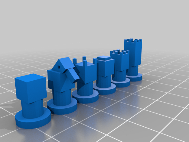 mini chess set lightgeb 3D print model - Mito3D