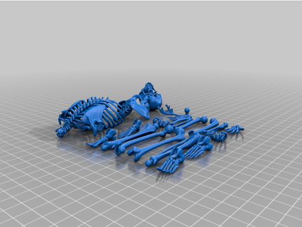 las catrinas female skeleton phiggysmalls 3d print model - Mito3D
