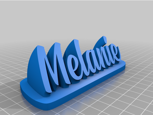 nombre plato melanie spike1410 3D print model - Mito3D