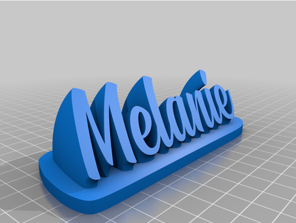 nombre plato melanie spike1410 3d print model - Mito3D