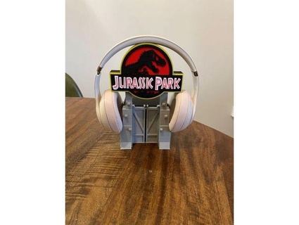 Jurassic park kulaklık ayakta durmak para Kutu Shapalando 3d print model - Mito3D