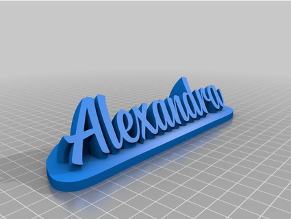 nombre plato alexandra spike1410 3d print model - Mito3D