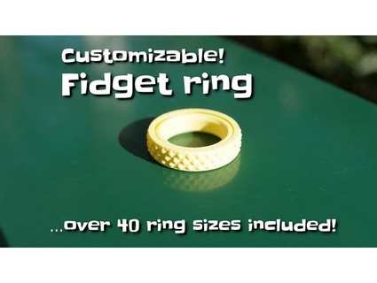print-in-place fidget ring makkuro 3d print model - Mito3D