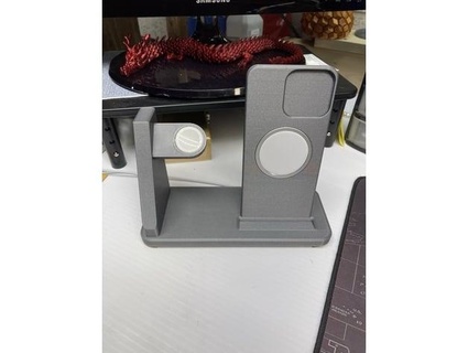 iphone 12 pro max apple watch stand magsafe ajk1977 3d print model - Mito3D