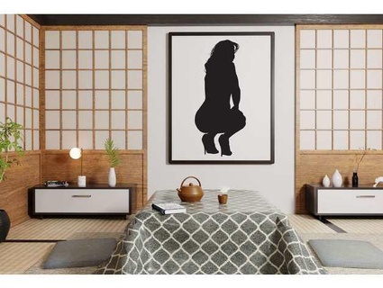 woman silhouette 2 linklink 3d print model - Mito3D