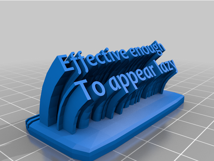 effective enough appear lazy slogan desk card holder zadolbird 3d print model - Mito3D