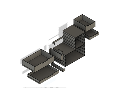 modular desk drawers ver 2 rvanhoutan 3d print model - Mito3D