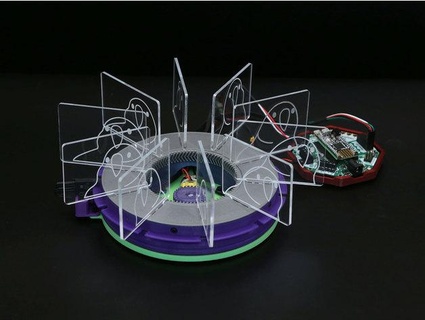 edge lit acrylic neopixel zoetrope adafruit 3d print model - Mito3D