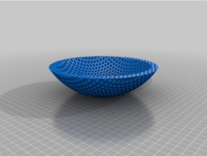 honeycomb bowl plus others different shaped holes shmoee 3d print model - Mito3D