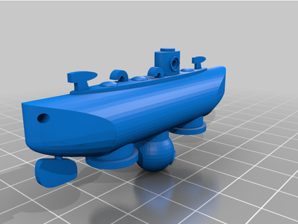 bathyscaphe cartésien plongeur taran tomber Dallben 3d print model - Mito3D