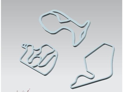 israeli race track path keychains avivm 3d print model - Mito3D