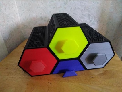 modular hexagonal drawers tr82 3d print model - Mito3D