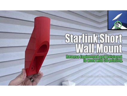 starlink short wall mount outdoor fascia mounting jackharvest 3d print model - Mito3D