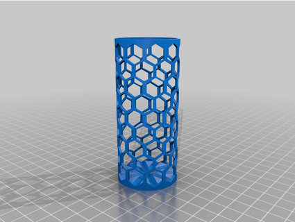 honeycomb patterned pencil holder anniskater 3d print model - Mito3D