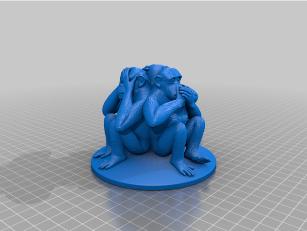 macaco triplo donw999 3D print model - Mito3D