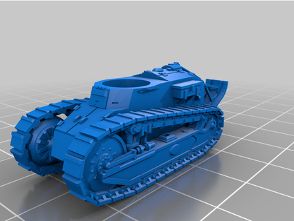 renault ft17 easy print windhamgraves 3d print model - Mito3D