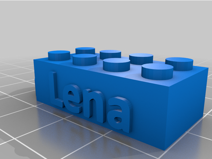 lego brick anahtarlık Lena 3dwatermelon 3d print model - Mito3D