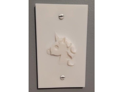 unicorno piatto presa copertina guaina assalire 3d print model - Mito3D