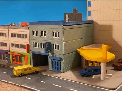 modern urban building 4 - underground parking lot z-scale bonnerbiber 3d print model - Mito3D