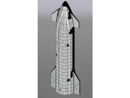 spacex ship20 sla optimiert 1 100 rocket larsvommars 3d print model - Mito3D