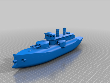 torpedo RAM épico Guillermo acorazado trueno niño clase Taran caer dallben 3d print model - Mito3D