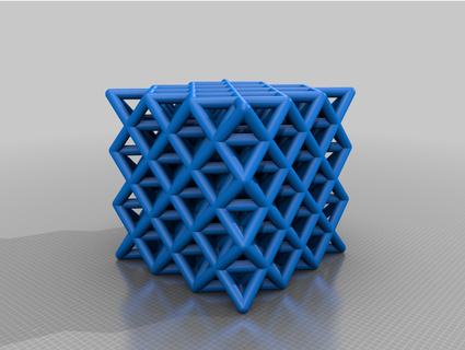 octet-truss cubic cell lattice metamaterial structure teddy1024 3d print model - Mito3D